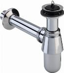 Solar plugbekersifon 5/4"x32mm met muurbuis chroom, incl. rozet