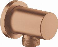 Grohe Rainshower wandaansluitbocht met een ronde rozet geborsteld warm sunset 27057DL0