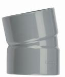 Wavin L-Bocht, Wadal, 10� graden, PVC, 110mm x 110mm (lijmmof x lijmmof), grijs