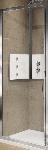Novellini Lunes 2.0 G douchedeur, draai eendelig, omkeerbaar, veiligheidsglas 5mm, hxb 1950x780-840mm, antikalk, profiel mat chroom