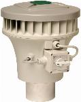 Zehnder KPMe dakventilator gelijkstroom, 50Pa: 250m3h, 230V, 0.1kW, 0.4A, aansluitklem, horizontaal, 49dB, hoogte 428mm, dia 125mm