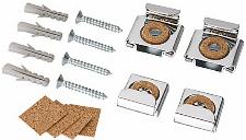 Raminex RAM spiegelklemmen set  4 stuks verchroomd 8205