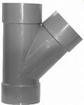 Solar pvc lijm t-stuk 45� 50x50mm mof-mof grijs 1196900656