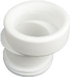 Wisa Closetafvoermanchet, nummer 7, model WISA, excentrisch, 96-110mm aansluitdiameter, 18,5mm sprong, kunststof, wit