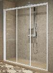 Novellini Lunes 2.0 3P, douchedeur, rechthoekig, in nis, schuifdeur, hxb 1950x840mm, profiel wit, 4mm glas helder
