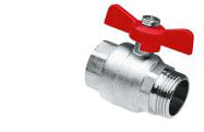 Bonfix kogelkraan 1/2 inch binnendraad x 1/2 inch buitendraad plusvlindergreep 92325