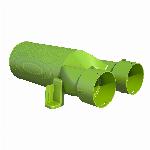 Ubbink Air Excellent AE34c ventieladapter 180� 125 met 1 afdekkap 0188399