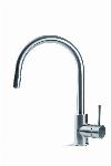Blue Label Viborg Steel keukenkraan C uitloop, met uittrekbare handdouche RVS XV18040SLR.AC.005