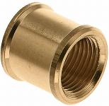 Bonfix, Draadfitting met 2 aansluitingen, sok, 1/2" inch (10), 2x binnendraad verchroomd, PN10, messing, -20-85�C temperatuur.