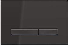 Geberit Sigma 50 bedieningspaneel DF frontbediend 24.6x16.4cm zwart chroom/zwart 115671DW2