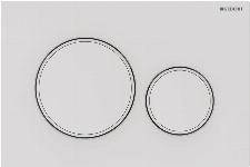 Geberit Sigma 20 bedieningspaneel DF frontbediend 24.6x16.4cm mat wit 115882011