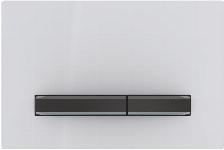 Geberit Sigma 50 bedieningspaneel DF frontbediend 24.6x16.4cm zwart chroom/wit 115671112