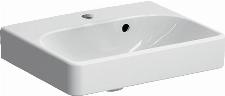 Geberit Smyle Square fontein 45 cm met kraangat en overloop wit 500222011