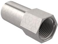 Geberit Mapress, Overgang, recht, 1-delig, RVS 316, met CIIR afdichtring, 22mm x RP1/2" (persmof x binnendraad)