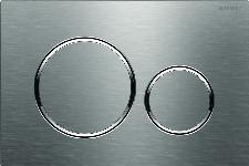 Geberit Sigma20 bedieningspaneel DF frontbediend  24.6x16.4cm tbv inbouwreservoir 8 en 12cm RVS 115882SN1