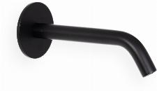 Blue Label Brondby uitloop wastafelkraan wand 16cm, mat zwart