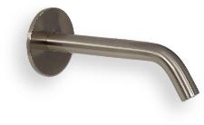 Blue Label Brondby uitloop wastafelkraan wand 16cm, geborsteld nikkel