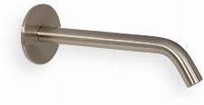 Blue Label Brondby uitloop wastafelkraan wand 20cm, geborsteld nikkel