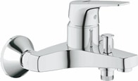Grohe Bau Flow badkraan m. koppelingen m. omstel HOH=15cm chroom 23756000