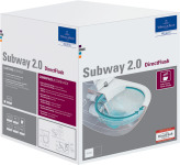 Villeroy en Boch Subway 2.0 directflush combipack wandcloset met slimseat toiletzitting wit ceramicplus 5614R2R1