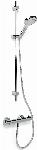 Blue Label Brondby glijstangset 90cm met douchethermostaat 150mm slang 150cm chroom FK-8072ASET-CH