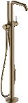 Hansgrohe Tecturis S afbouwdeel v. vrijstaande badkraan vloermontage m. omstel m. handdouche voorsprong 19.4cm brushed bronze 73440140