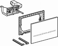 Geberit bedieningsplaat Sigma80 res8cm IR touch-free 230 V glas zw