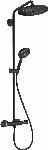 Hansgrohe Croma Select S 280 Air 1jet showerpipe EcoSmart: m. Ecostat Comfort douchethermostaat, HOH=15cm, Croma 280 1jet hoofdd. en 3jet handdouche mat zwart 26890670