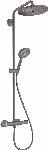 Hansgrohe Croma Select S 281 Air 1jet showerpipe EcoSmart: m. Ecostat Comfort douchethermostaat Ecosmart, HOH=15cm, Croma 280 1jet hoofdd. en 3jet handdouche brushed black chroom 26891340
