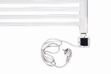 Thermrad (reserve) thermostaat tbv Tone-E elektrische handoekradiator, kleur wit incl kabel van 130cm met aangevormde stekker.