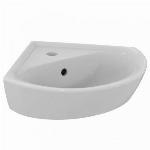 Ideal Standard Eurovit hoekfontein m. kraangat m. overloop 34x34cm wit E872701