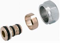 Solar Design aansluit koppeling M24 - 16 x 2mm Alu-Pex, chroom (Thermrad - VeraLine)