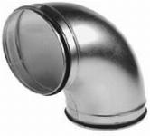Solar Plus rond luchtkanaal staal verzinkt 180mm steekeind gladde bocht 90� lengte 180x180mm insteek 35mm