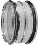 Velu verbindingsstuk rond luchtkanaal, staal, sendzimir verzinkt, met afdichting, �180mm, werkende lengte 5mm, Safe uitvoering