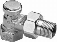 Heimeier Regutec voetventiel haaks 1/2" vernikkeld met voorinstelling 0355-02.000