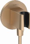 Hansgrohe Fixfit Porter S handdouchehouder incl. muuraansluitbocht, geborsteld brons