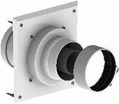 Burgerhout TwinSafe concentrisch verloop 60/100mm wit RAL9016 400470140