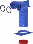 Burgerhout Hybalans+ ventielaansluiting 125 mm, 2x 92 mm 90� 400470419