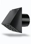 Burgerhout ventilatie muurrooster, 160 mm, zwart 400480606
