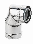 Burgerhout Outdoor bocht PP concentrisch 80/125 90� 400455010