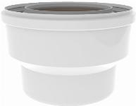 Burgerhout TwinSafe concentrisch verloop 80/125mm aluminium wit RAL9016 410084675