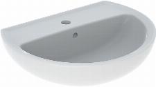 Geberit Bastia wastafel rond m. kraangat m. overloop  55x42cm m. kraangat m. overloop wit 501.605.00.1