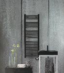 Zehnder Aura elektrische designradiator horizontaal 1226x500mm 750W mat zwart (RAL 9205) PBEBZ-120-50/MQ