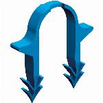 Uponor Smart tackerclip 14-20mm H=40mm doos=1000st, prijs=per stuk blauw 1140159