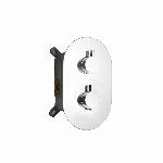 Blue Label Skive inbouw douchethermostaat met 2-weg omstelling, ovale afdekplaat, chroom FK-C23-2-CP