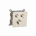 Blue Silkeborg inbouw douchethermostaat met 2-weg omstelling, push control, geborsteld nikkel FK-ANN-004-BN