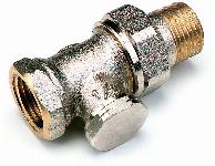 Comap voetventiel, messing, 1/2" (15), vernikkeld