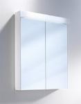 Schneider Lowline spiegelkast, 2 deuren, front- en binnenspiegel, met WCD, hxbxd 700x600x120mm, aluminium-look