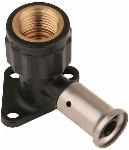 Henco kunststof sanitair muurplaat, 26mm x 3/4" binnendraad