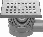 Easy Drain Aqua 150x150mm afvoerput met rooster RVS geborsteld MSI